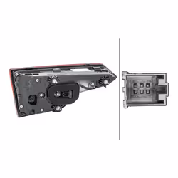 HELLA 2SV 012 247-081 Fanale posteriore Dx Sezione interna LED 12 con portalampada AUDI: A4 B9 Sedan