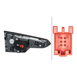 HELLA 2SA 012 249-101 Fanale posteriore Dx Sezione interna H21W, W16W con portalampada AUDI: A4 B9 Sedan