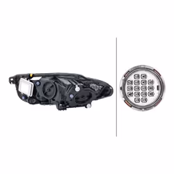 HELLA 1EL 011 811-321 Fari Dx PWY24W, LED, D3S Bi-Xeno, LED per veicolo circolazione Dx JAGUAR: