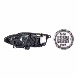 HELLA 1EL 011 811-311 Fari Sx D3S, PWY24W, LED LED, Bi-Xeno per veicolo circolazione Dx JAGUAR: