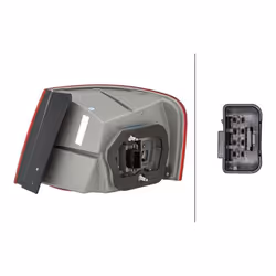 HELLA 2SD 983 150-031 Fanale posteriore Sx Sezione esterna LED 12 con portalampada VOLKSWAGEN: Jetta 3