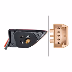 HELLA 2SA 012 520-081 Fanale posteriore Dx Sezione interna LED 12 VOLKSWAGEN: Tiguan II