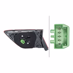 Fanale posteriore; HELLA; Sx Sezione interna LED 12 con portalampada; per VOLKSWAGEN, VW; E14256, 5NA945307E