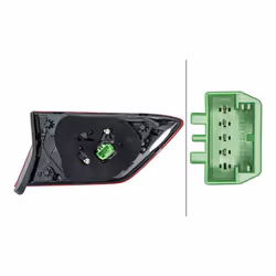 Fanale posteriore; HELLA; Dx Sezione interna LED 12; per VOLKSWAGEN, VW; E14256, 5NA945308E