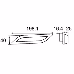 HELLA 2BA 013 332-061 Indicatore direzione LED 12, 24 cristallino posteriore Dx