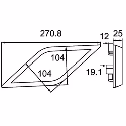 HELLA 2BA 013 331-061 Indicatore direzione LED 24, 12 giallo posteriore Dx