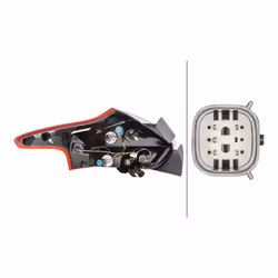 HELLA 2VP 354 828-081 Fanale posteriore Dx LED, P21/5W, P21W, PY21W, W16W 12 senza lampadine FORD: FOCUS 3