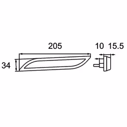 HELLA 2PS 013 305-261 Luce laterale LED Dx 12, 24 Montaggio, esterno, avvitato