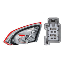 HELLA 2NR 354 828-111 Fanale posteriore Sx Sezione interna LED, P21W, W16W 12 senza lampadine con portalampada FORD: FOCUS 3 Turnier
