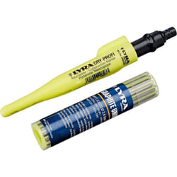 L4498103 dry - Matita per edilizia professionale, con temperamatite e clip, 12 mine universali in grafite da 2B, per tutte le superfici, in blister