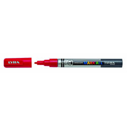 Lyra Graduate Mark All marcatore permanente Punta a ogiva/sottile Rosso 6 pz