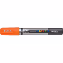 Lyra Graduate Mark All, Arancione, Tipo di punta, Arancione, Argento, Plastica, Medio, 2 mm