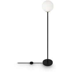 Maytoni - Piantana Contemporanea Ring Metallo Nero 1 Luce e Diffusore Bianco