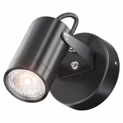 Collezione Outdoor LA LUCE DOVE VUOI TU Lampada da parete per esterno Moderna Scope 1 luce GU10 50W corpo in Alluminio Nero K ...