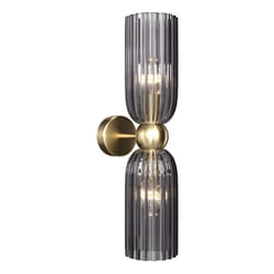 Maytoni - Applique Contemporanea Antic Metallo Oro 2 Luci Diffusore In Vetro Colore Grigio