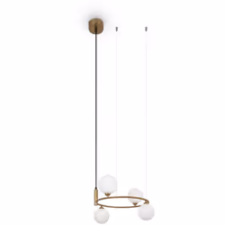 Collezione Ring LUCE E DESIGN IN PERFETTA ARMONIA Lampadario contemporaneo serie Ring con struttura arrotondata in metallo co ...