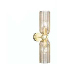 Maytoni - Applique Contemporanea Antic Metallo Oro 2 Luci Diffusore In Vetro Colore Cognac