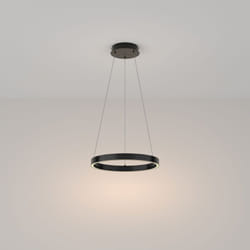 Maytoni - Lampadario a Sospensione Moderno Rim Alluminio Nero Luce Led 25W