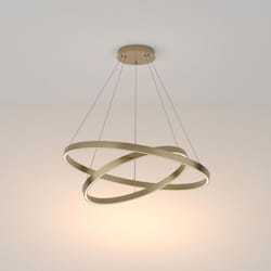 Maytoni - Lampadario a Sospensione Moderno Rim Alluminio Ottone 2 Luci Led 88W