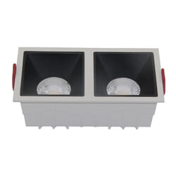 Maytoni - Doppio Faretto Da Incasso Moderno Alfa Led Alluminio Bianco 15W Diffusori Neri