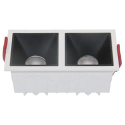 Maytoni - Doppio Faretto Da Incasso Moderno Alfa Led Alluminio Bianco Diffusori Neri 10W
