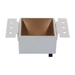 Faretto Da Incasso Moderno Share Alluminio Oro 1 Luce Diffusore Vetro Ottone