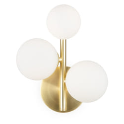 Maytoni - Applique Contemporanea Dallas Metallo Oro 3 Luci Diffusori Bianco Opaco