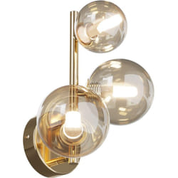 Maytoni - Applique Contemporanea Dallas Metallo Oro 3 Luci Diffusori Cognac