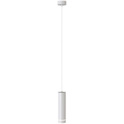 Lampadario a Sospensione Moderno Orlo Alluminio Bianco Luce Led Integrato 12W