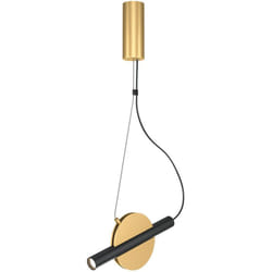 Sospensione Contemporanea Enigma Led Metallo Ottone Diffusore Ottone