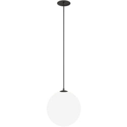 Lampadario Sospensione Moderno Luna Alluminio Nero Led Integrato 5W Calda