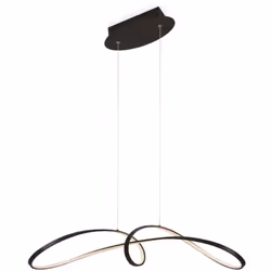 Collezione Curve ILLUMINA LA TUA CASA CON STILE Lampadario a Sospensione Moderno Curve 1 luce 42W armatura in Alluminio Nero  ...