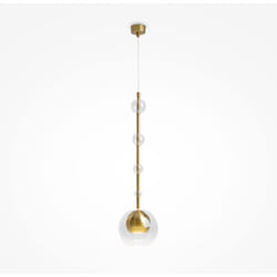Maytoni - Lampada a Sospensione Ros Moderna Metallo Ottone Trasparente IP20