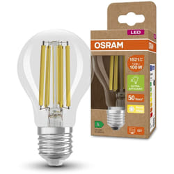 Osram - led a risparmio energetico, lampadina a filamento, E27, bianco caldo (3000K), 7,2 watt, sostituisce la lampadina da 100W, altamente