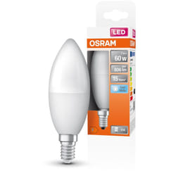 Lampada led classica B60 Star Classic B60 per base E14, forma di candela, look Matt, 806 lumen, bianco freddo, 4000k, sostituzione di lampadine da