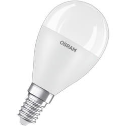 LED-Lampen, klassische Miniballform, 60 Watts Ersatz, E14, P-shape, 4000 Kelvin, Kalt weiß, Matt, single Pack - Osram