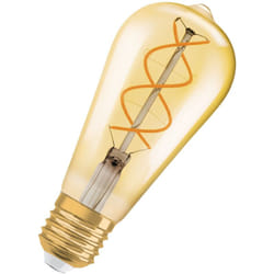 Dimmbare LED-Lampen, Vintage-Edition, 28 Watts Ersatz, E27, ST64-shape, 2000 Kelvin, Comfort warm white, Klares Glas, single Pack - Osram