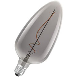 Dimmbare LED-Lampen, Vintage-Edition, 15 Watts Ersatz, E27, C-shape, 1800 Kelvin, Comfort warm white, Klares Glas, single Pack - Osram