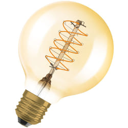 Ledvance - osram Dimmbare LED-Lampen, Vintage-Edition, 48 Watts Ersatz, E27, G80, 2200 Kelvin, Warm Comfort Light, Klares Glas, single Pack