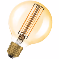 Lampade LED dimmerabili, edizione vintage, classica forma a sfera con tecnologia LED in stile filamento sottile. Caratteristi ...