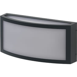 Endura classic cuadra Lampada da parete per esterni, E27, grigio scuro, alluminio, installazione rapida, diffusore opaco, IP65, ideale per esterni.