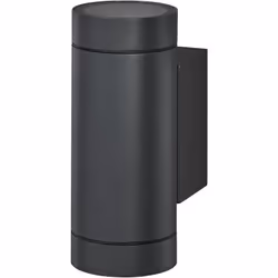 Lampade da parete con alloggiamento grigio scuro in alluminio pressofuso, classe di protezione IP65, diffusore opaco e attacc ...