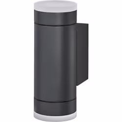 Lampade da parete con alloggiamento grigio scuro in alluminio pressofuso, classe di protezione IP65, diffusore opaco e attacc ...