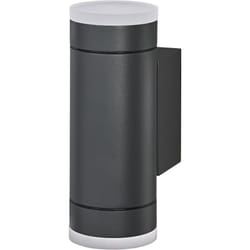 Ledvance - endura classic ive w Lampada da parete per esterno, GU10, grigio scuro, alluminio, installazione semplice, diffusore in vetro o pmma,