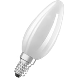 Classe energetica nella classica forma mini candela, 2,2 w / 470 lm, eek a, luce bianca fredda (4000 k), cri 80, realizzata in vetro satinato senza