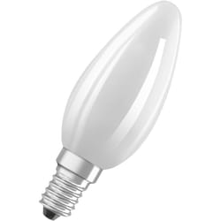 Energy Class nella classica forma mini candela, 3,8 w / 806 lm, eek a, luce bianca calda (2700 k), cri 80, realizzata in vetro satinato senza piombo,