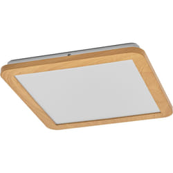 LEDVANCE ORBIS Disc da parete/soffitto con LED, decoro legno, 22W, 1800lm, 3000/4000K,, 30x30cm, protezione IP44 per bagni, viti/tasselli inclusi