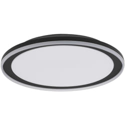 Ledvance - Plafoniera led orbis Pederson con anello in plastica, nero, 36W, 2500lm, 3000K, 830 bianco caldo amichevole, diametro 550mm, protezione