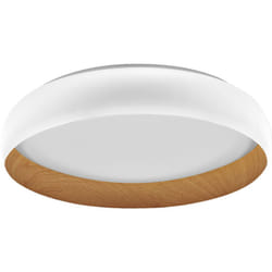 Ledvance - orbis Livia con anello in metallo, decoro bianco/legno, 36W, 2000lm, 3000K, 520mm, 830 bianco caldo amichevole, dimmerabile in 3 livelli