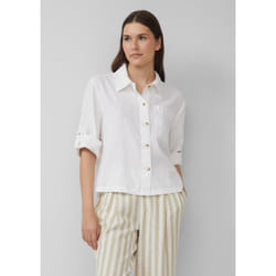 s.Oliver 2171798.0100.44 camicia e top Manica a 3/4 Lino